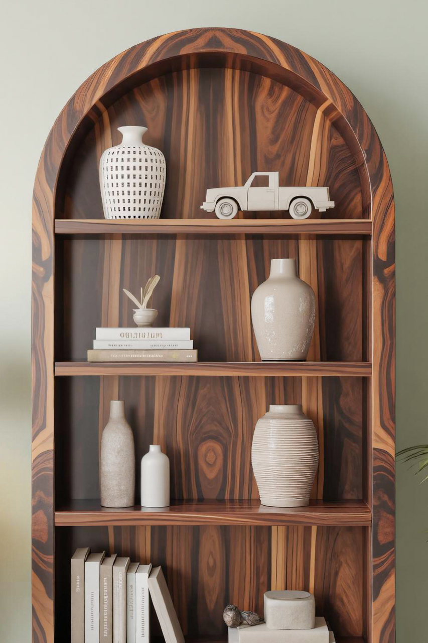 Arched Display Bookshelf For Living Room Or Office