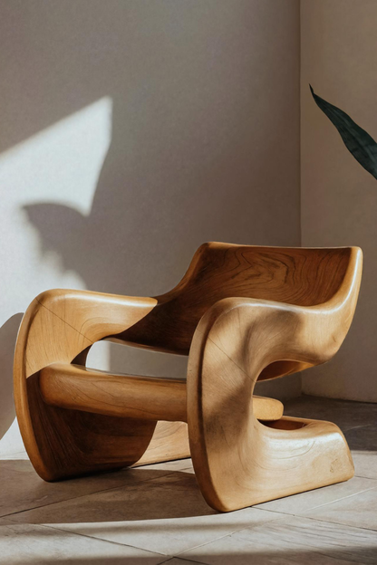 Artistic Sculptural Lounge Chair For Living Room Or Interior