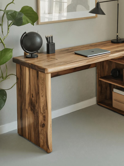 Contemporary L Shaped Desk With Drawers For Home Office