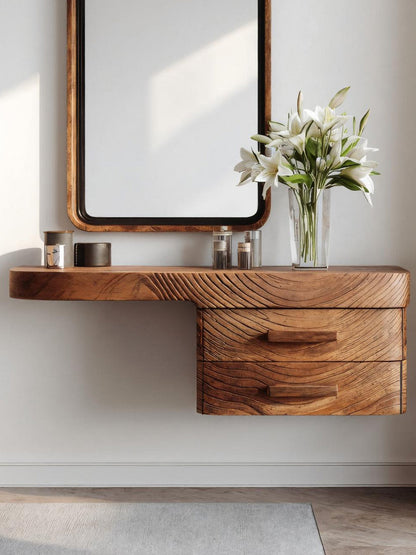 Artistic Floating Vanity Table For Bedroom