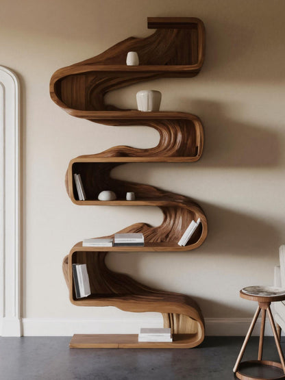 Artistic Sculptural Bookshelf For Living Room