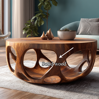 Artisan Coffee Table Natural Wood Farmhouse Gift SINLSACF025