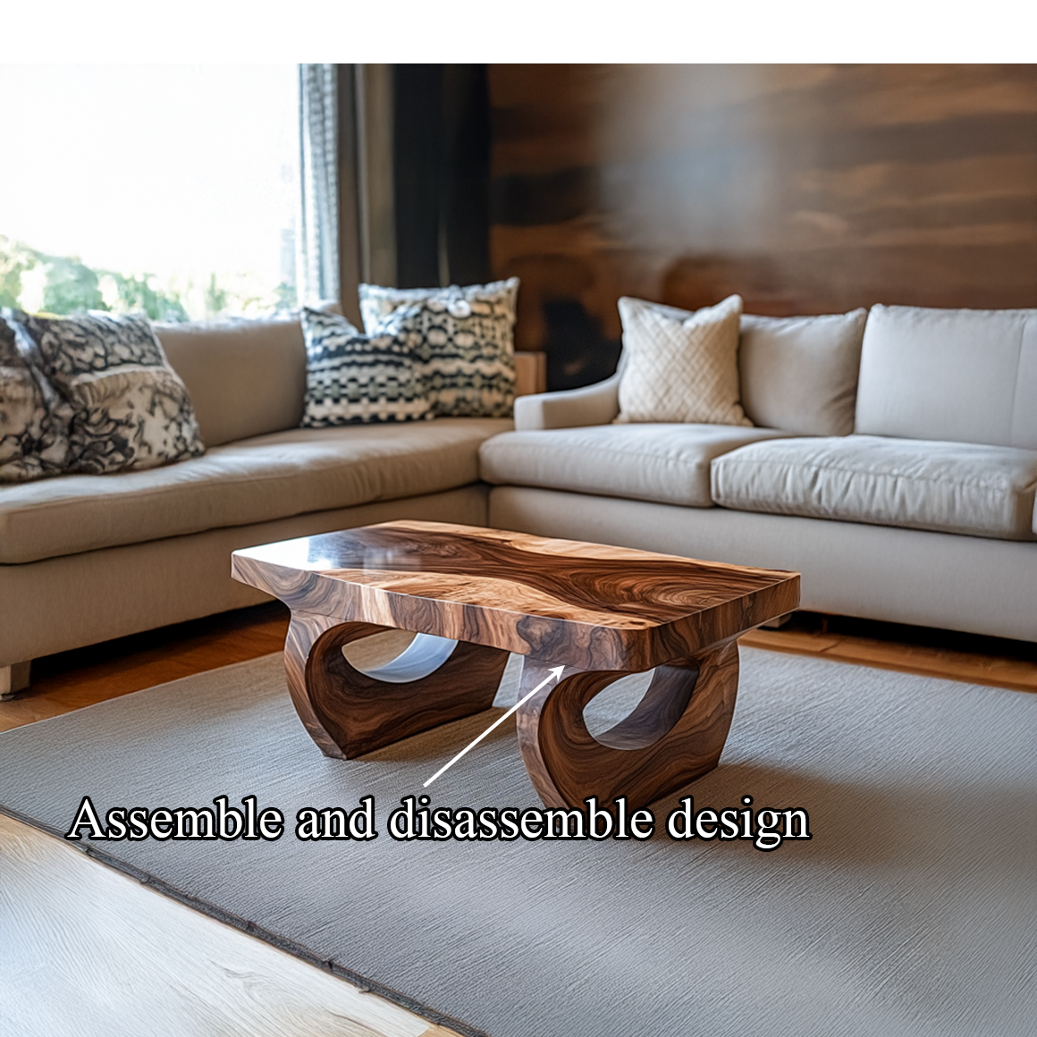 Handcrafted Mid Century Solid Wood Coffee Table Living Room SINLSACF182