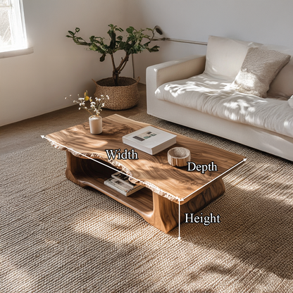 Handcrafted Rustic Live Edge Coffee Table Living Room Family Room SINLSACF185