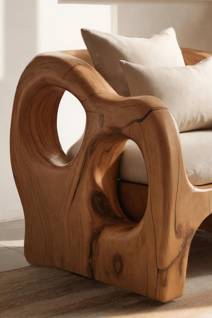 Artistic Sculpted Armchair For Living Room Or Lounge