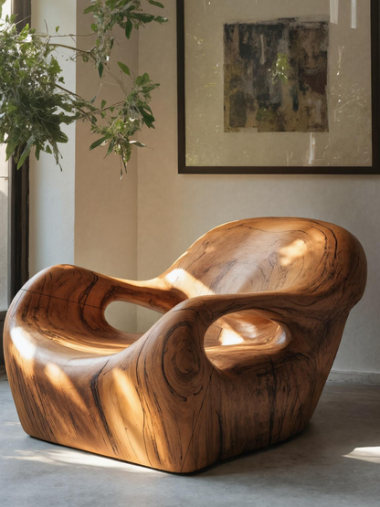 Modern Sculptural Lounge Chair For Living Room Or Reading Corner