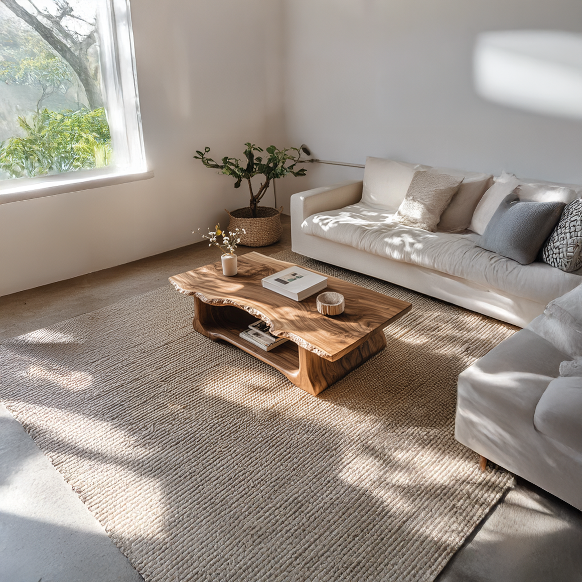 Handcrafted Rustic Live Edge Coffee Table Living Room Family Room SINLSACF185