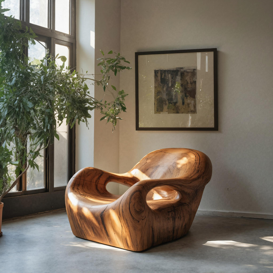 Modern Sculptural Lounge Chair For Living Room Or Reading Corner