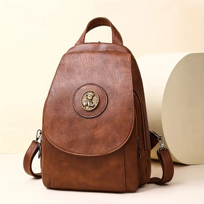 Heritage Crest Leather Backpack