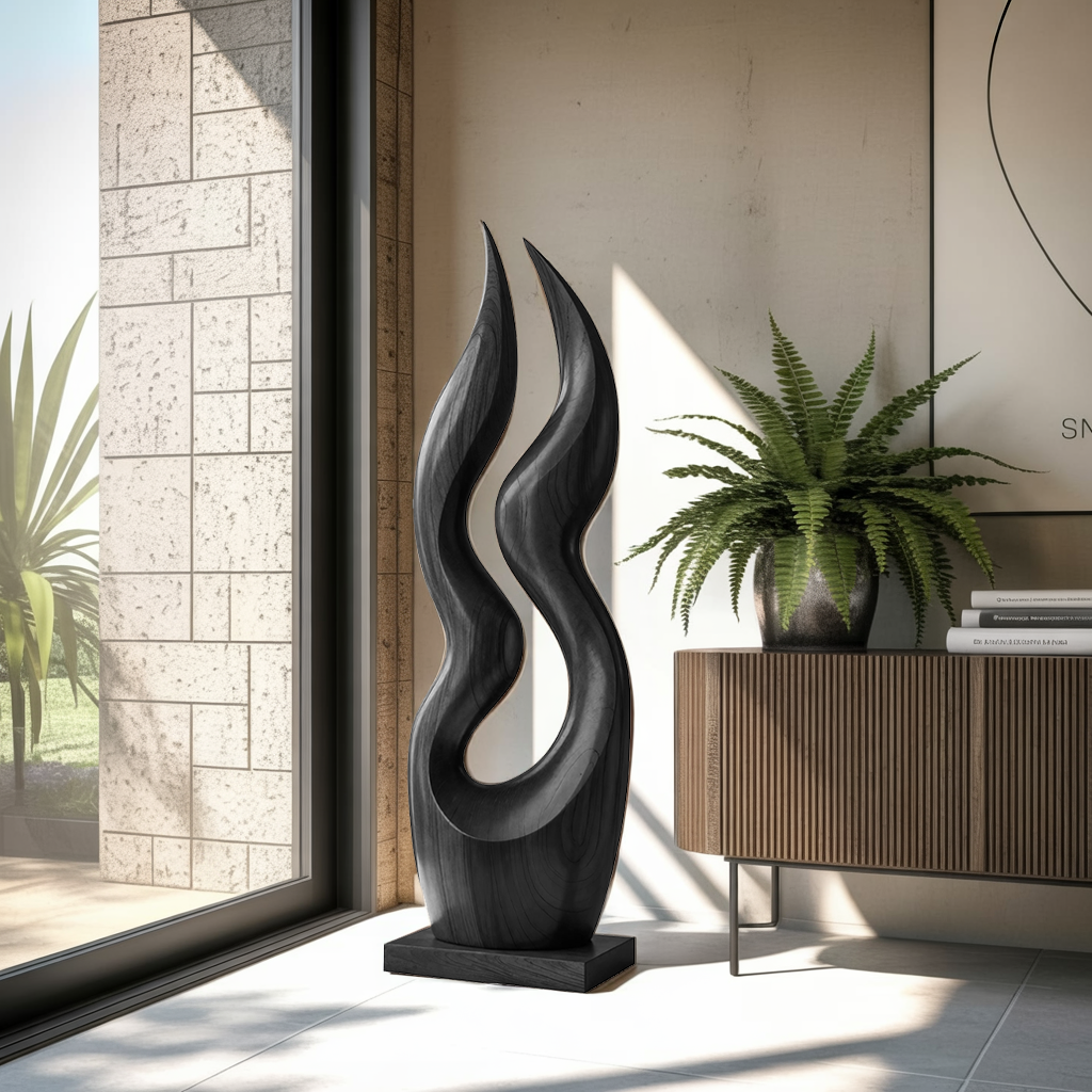 Farmhouse Handcrafted Sculpture For Patio Decor