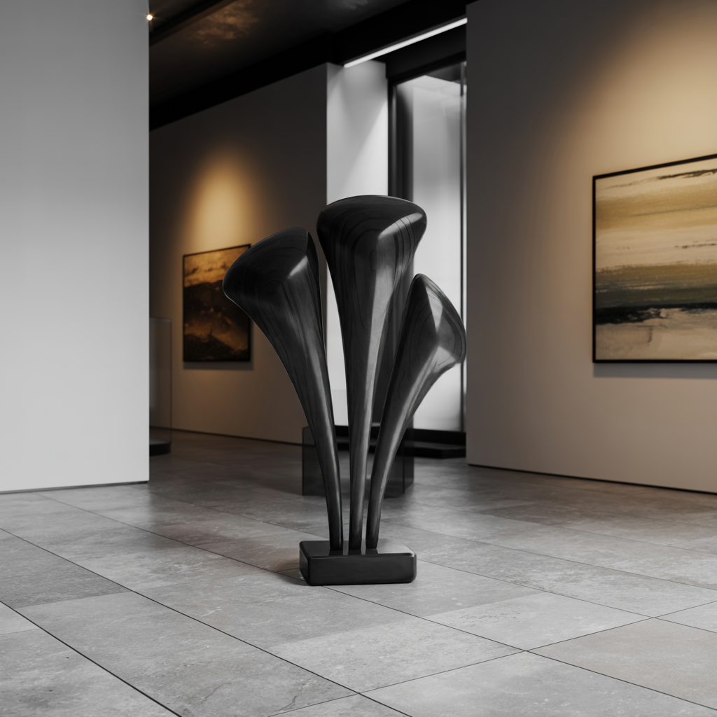 Handcrafted Large Wooden Sculpture For Garden Landscape