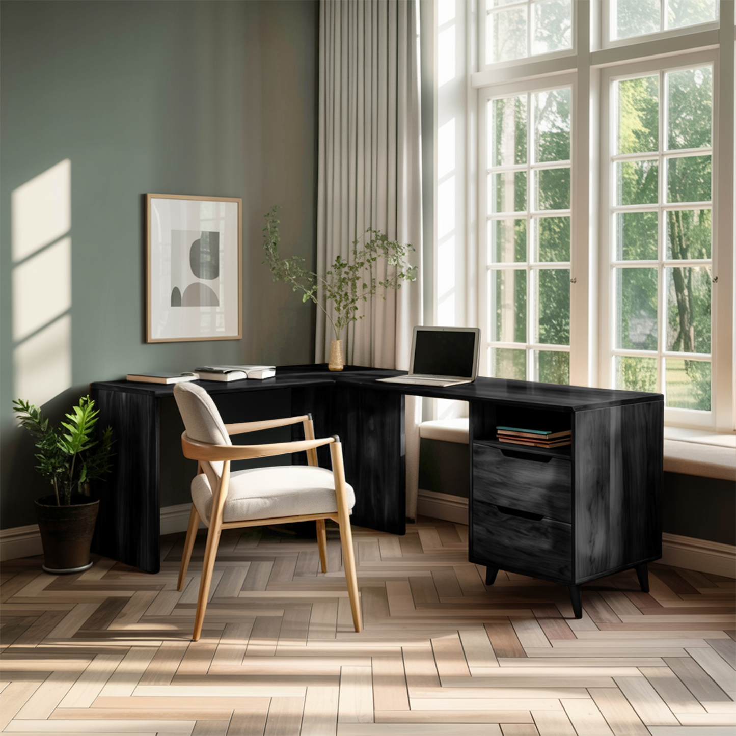 Elegant L Shaped Desk Corner For Home Office