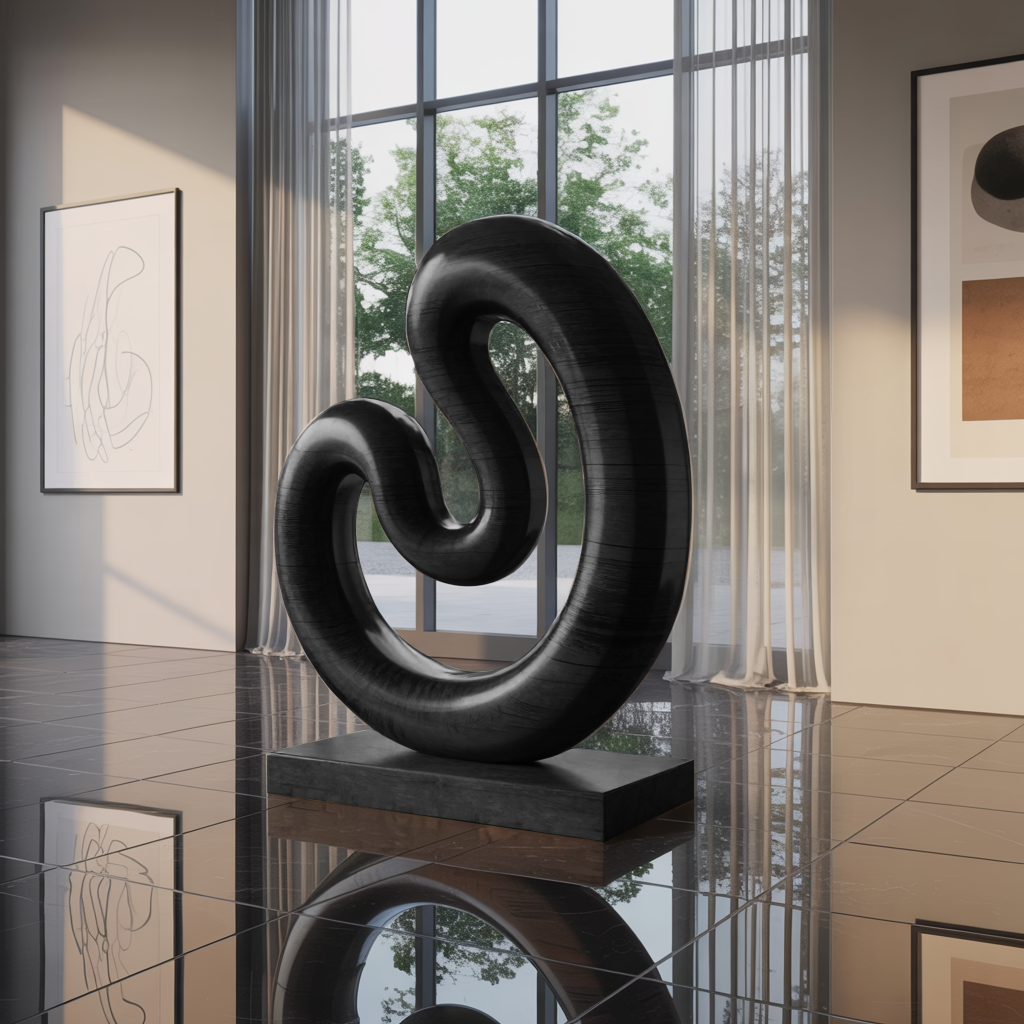 Farmhouse Large Twisted Spiral Floor Art For Contemporary Interiors