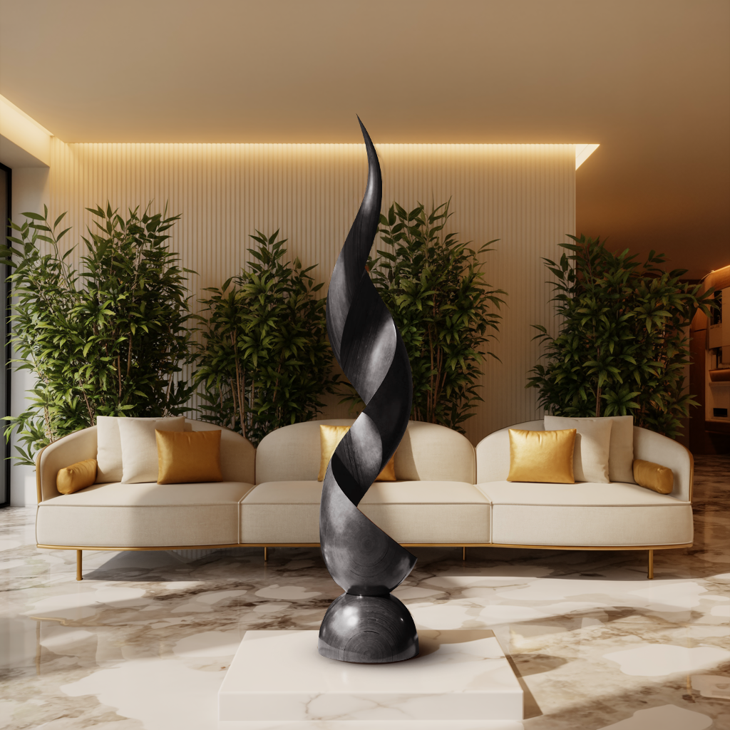 Handcrafted Organic Contemporary Landscape Sculpture For Office Decor