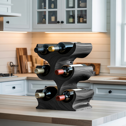 Farmhouse Wine Rack For Kitchen Storage Organization