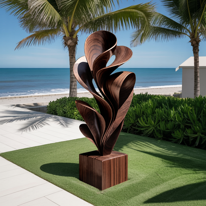 Farmhouse Solid Wood Sculpture Outdoor Garden Decoration