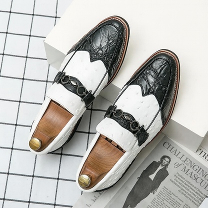 Oxford Ostrich Leather Loafers