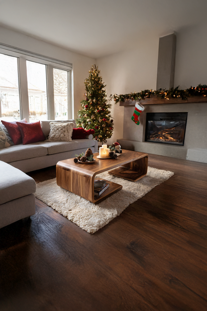 Handcrafted Solid Wood Coffee Table For Christmas Living Room SILDTTRCCF007