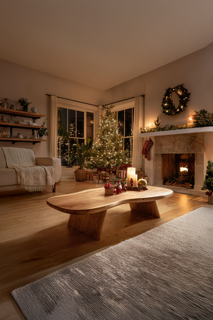 Farmhouse Wooden Live Edge Coffee Table For Holiday Home Decor SILDTTRCCF023