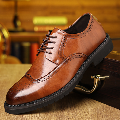 Bristol Brogue Leather Dress Shoes