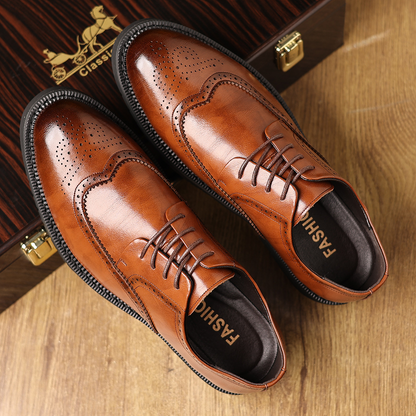 Bristol Brogue Leather Dress Shoes
