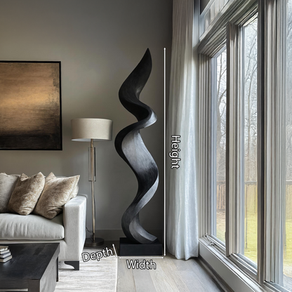 Farmhouse Large Wooden Sculpture For Outdoor Decoration