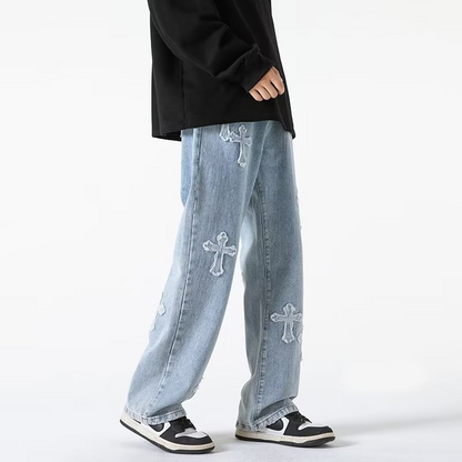 Rebel Cross Denim Jeans
