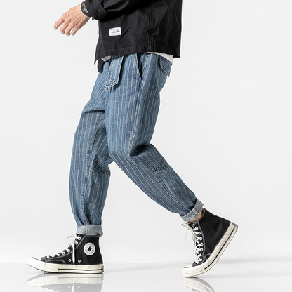 Theo Pinstripe Workwear Pants