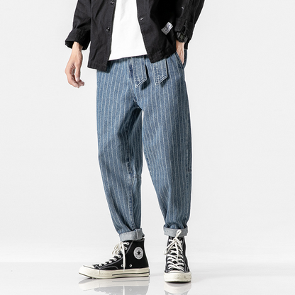 Theo Pinstripe Workwear Pants