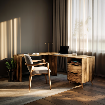 Elegant L Shaped Desk Corner For Home Office