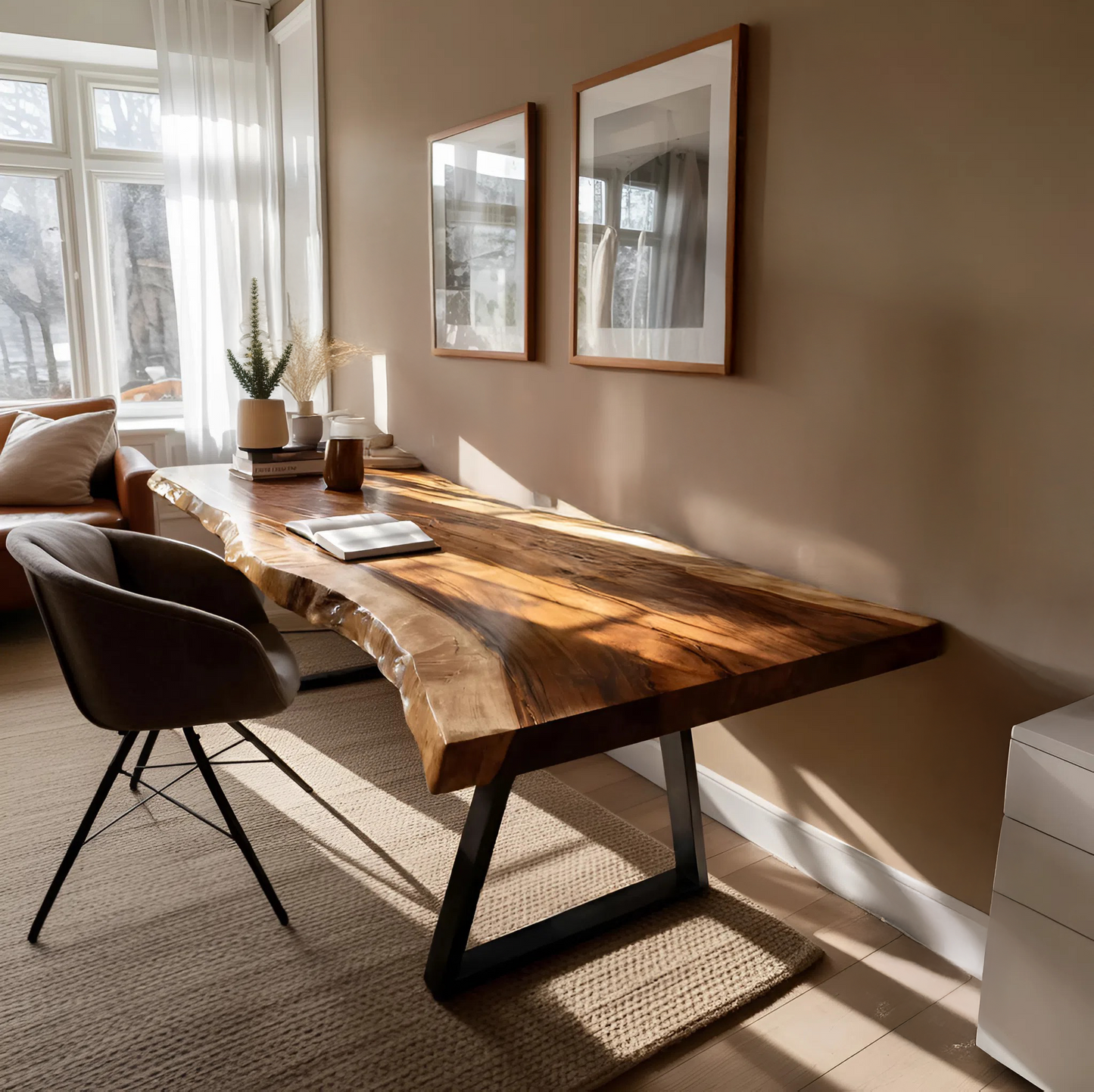 Farmhouse Solid Wood Tabletop For Bedroom Design