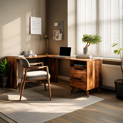 Elegant L Shaped Desk Corner For Home Office
