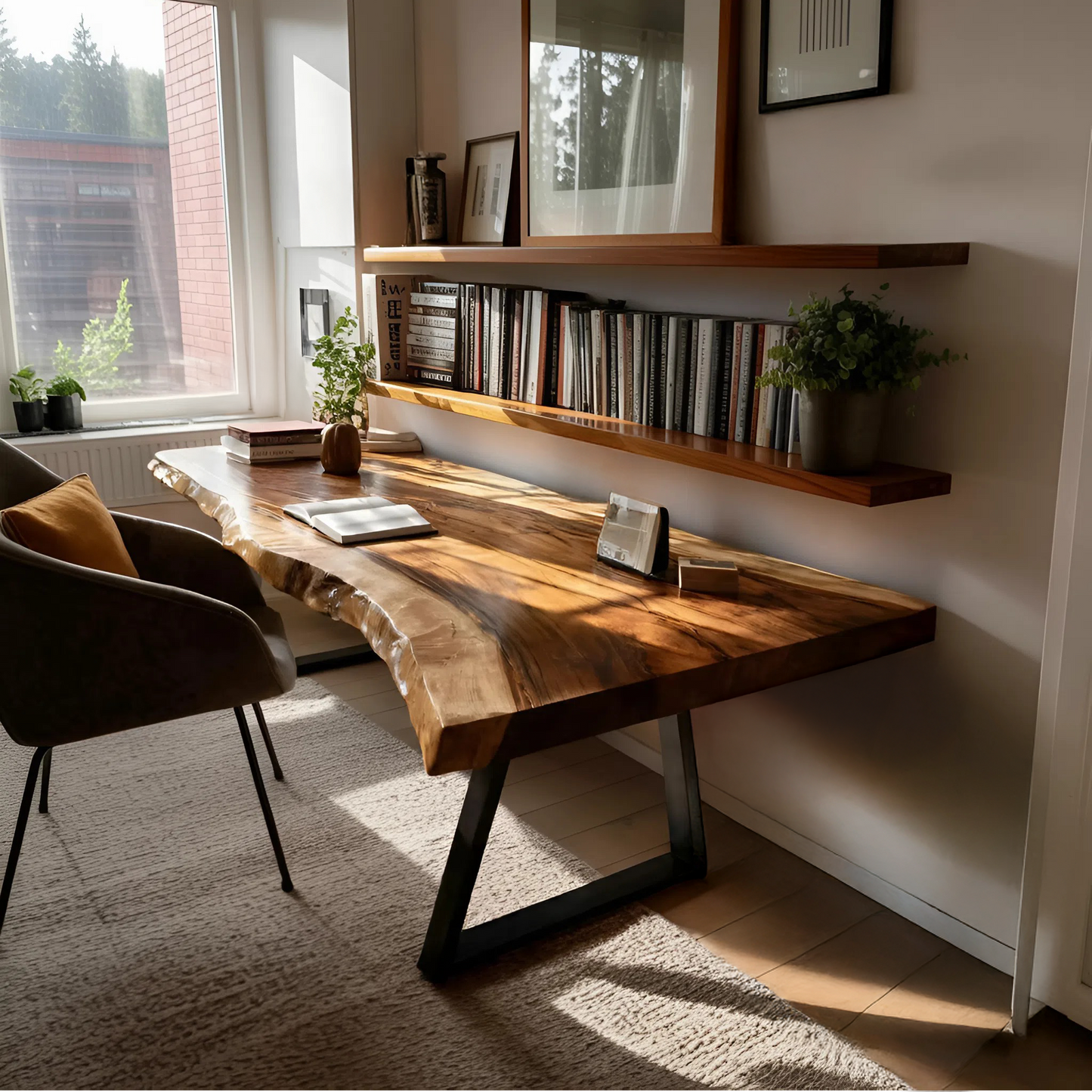 Farmhouse Solid Wood Tabletop For Bedroom Design