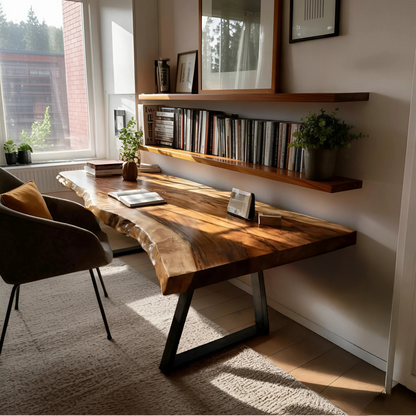 Farmhouse Solid Wood Tabletop For Bedroom Design