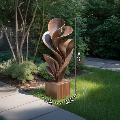 Farmhouse Solid Wood Sculpture Outdoor Garden Decoration