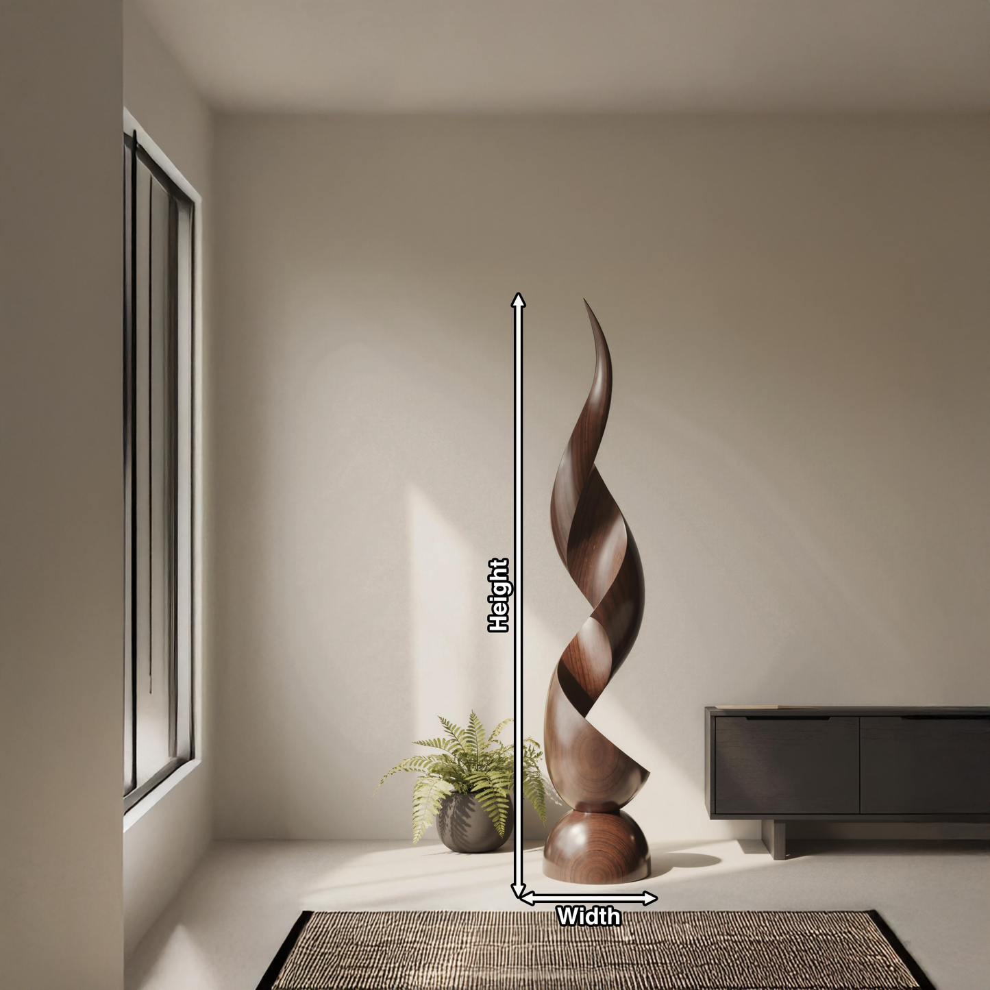 Handcrafted Organic Contemporary Landscape Sculpture For Office Decor