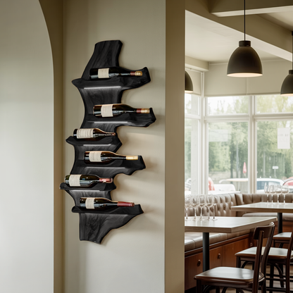 Farmhouse Live Edge Wine Holder For Entryway Furniture Decor