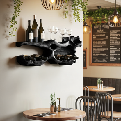 Farmhouse Wine Holder For Living Room Shelf Accent