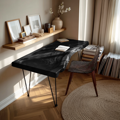 Handcrafted Live Edge Desk For Living Room Style