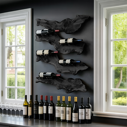 Farmhouse Wooden Wine Holder For Entryway Wine Storage Decor