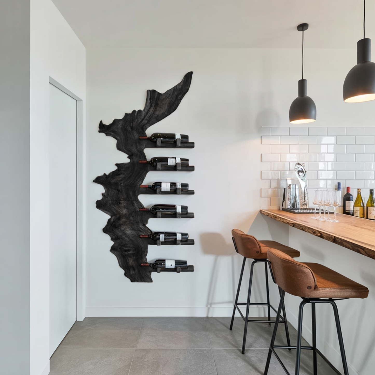 Farmhouse Solid Wood Wine Rack For Entryway Design And Style