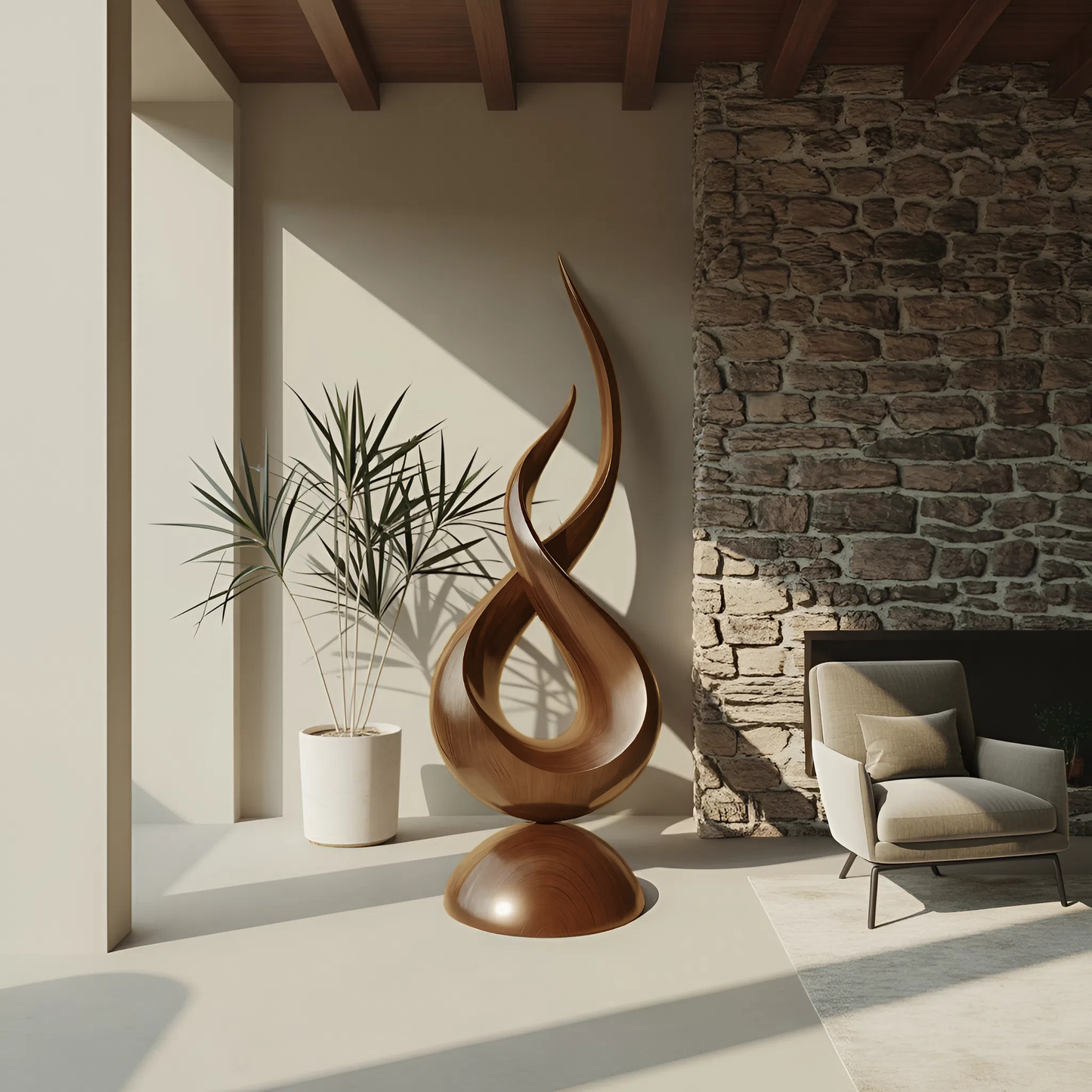 Farmhouse Abstract Sculpture For Garden Outdoor Accent