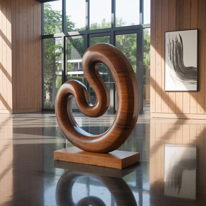 Farmhouse Large Twisted Spiral Floor Art For Contemporary Interiors