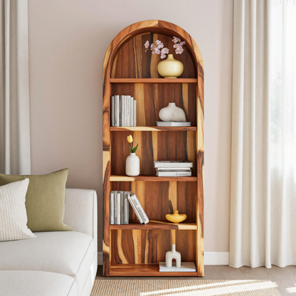 Arched Open Bookshelf For Living Room Or Office