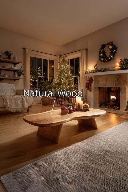Farmhouse Wooden Live Edge Coffee Table For Holiday Home Decor SILDTTRCCF023