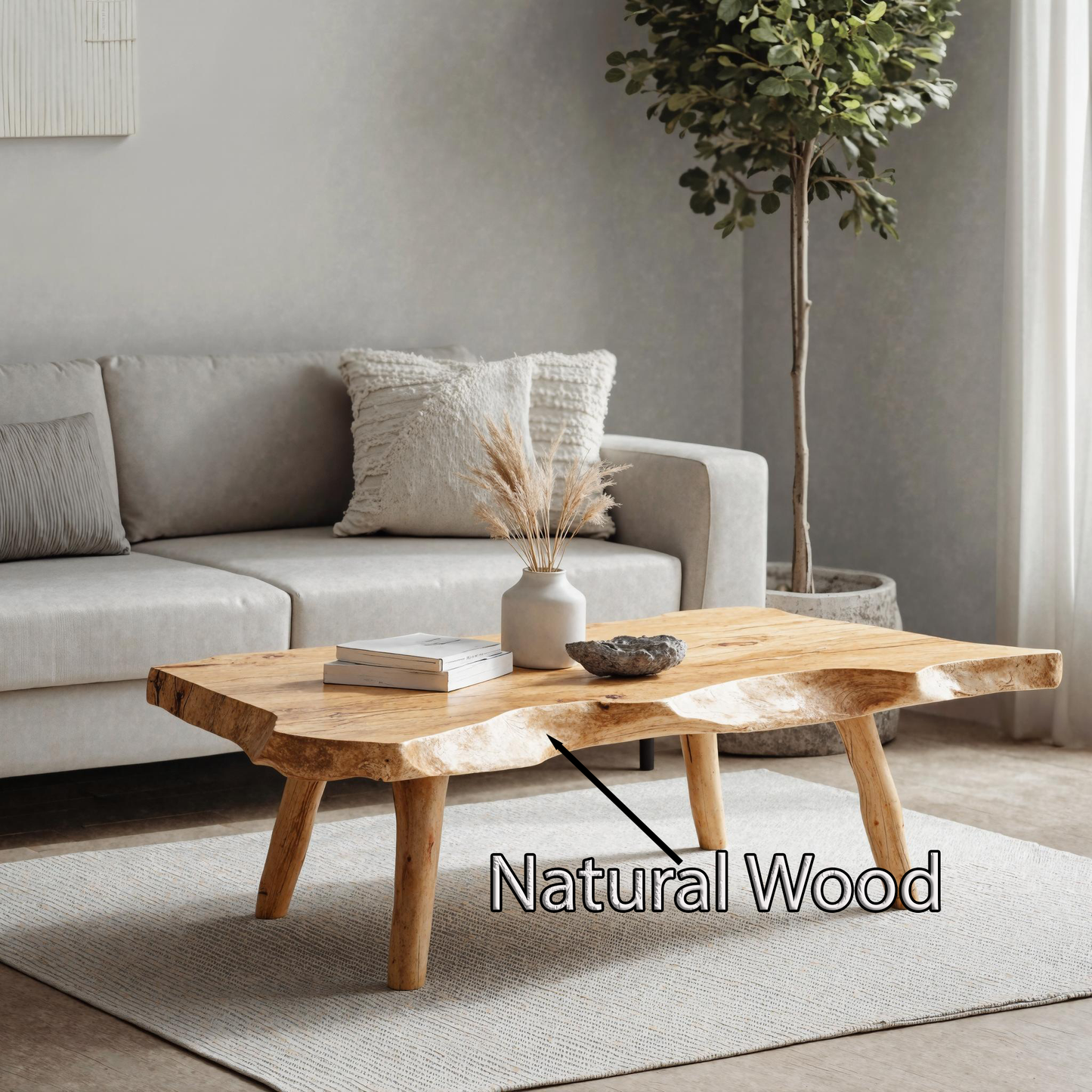 Farmhouse Wooden Coffee Table For Furniture Decor SILDTCF135