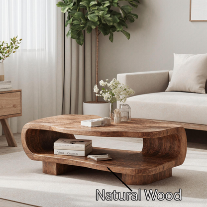 Farmhouse Wooden Coffee Table For Entryway Accent SILDTCF139