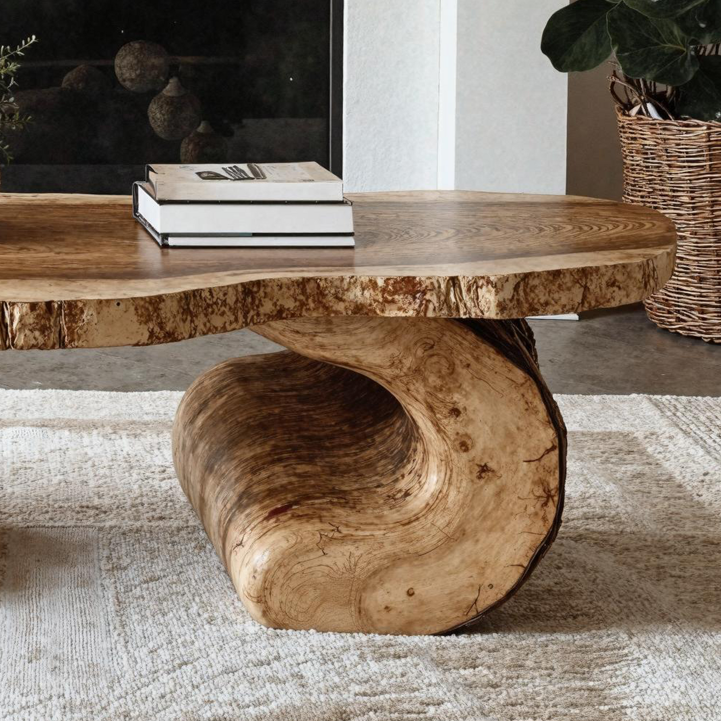 Handcrafted Rustic Wood Coffee Table Cozy Aesthetic SILDTCF104