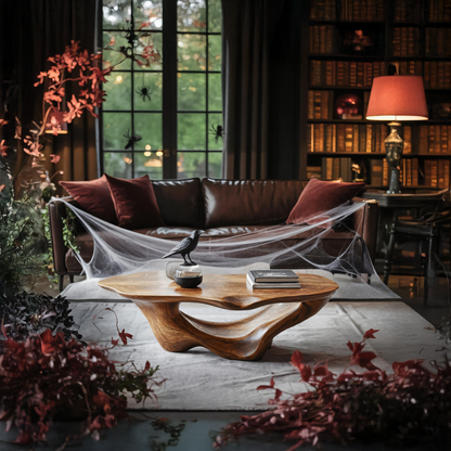 Farmhouse Live Edge Coffee Table For Living Room Halloween Decoration SILDTTNHCF006