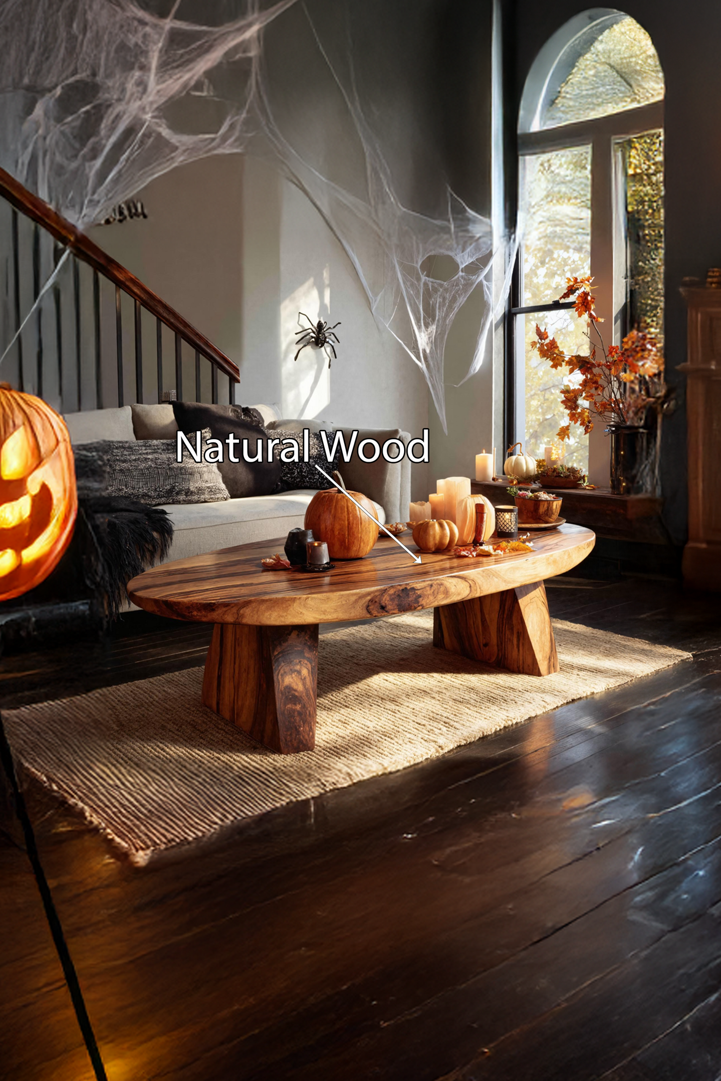 Farmhouse Wooden Live Edge Coffee Table Furniture Decor Witchy Touch SILDTTNHCF019